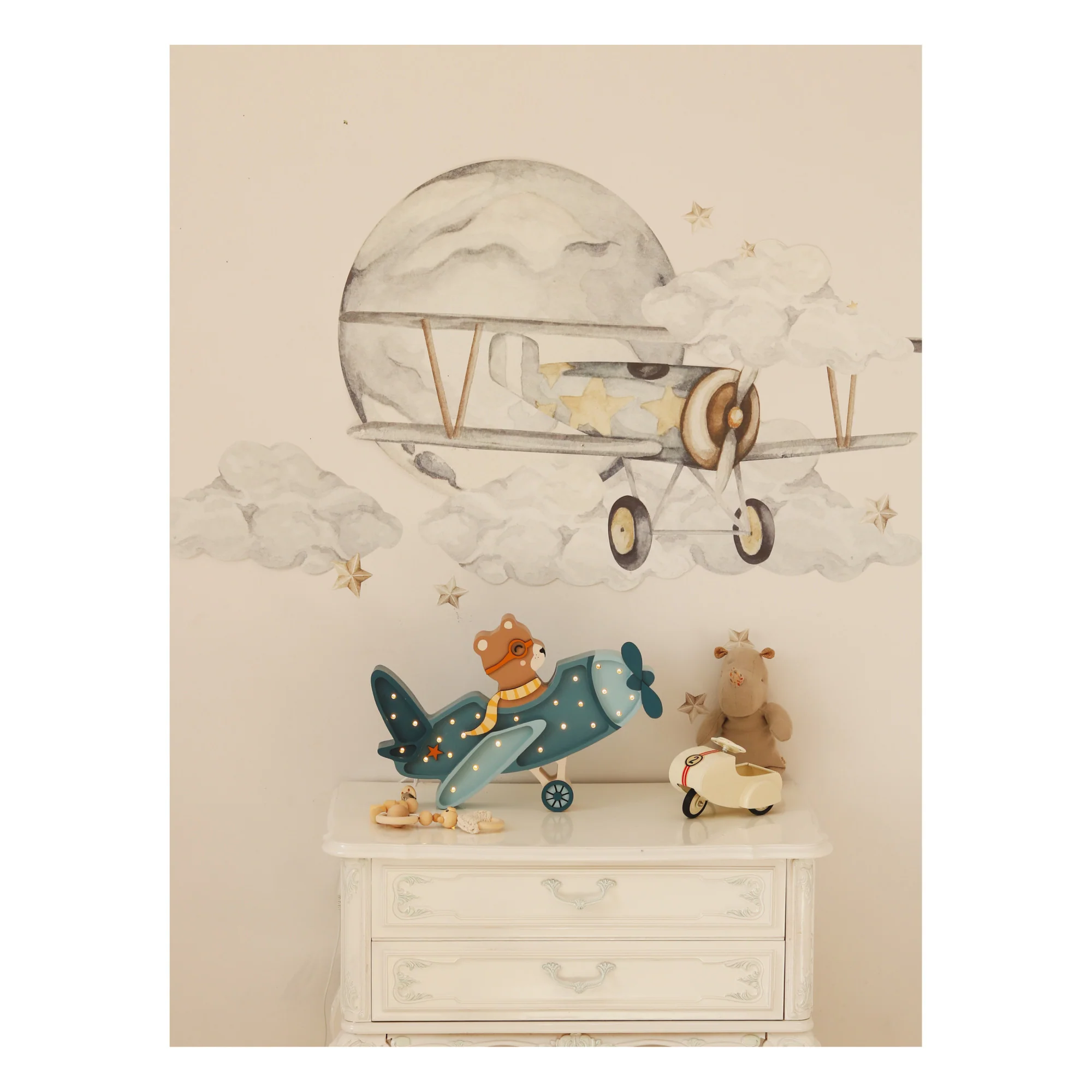 Little Lights Teddy Bear Pilot | Denim Blue - Image 5