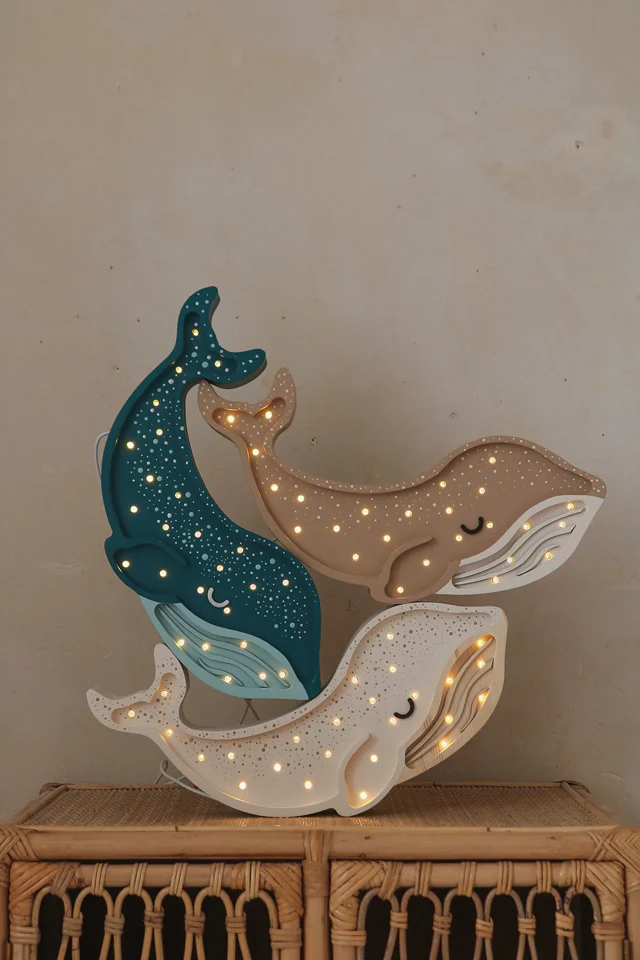 Little Lights Whale Lamp - Teal - Image 2