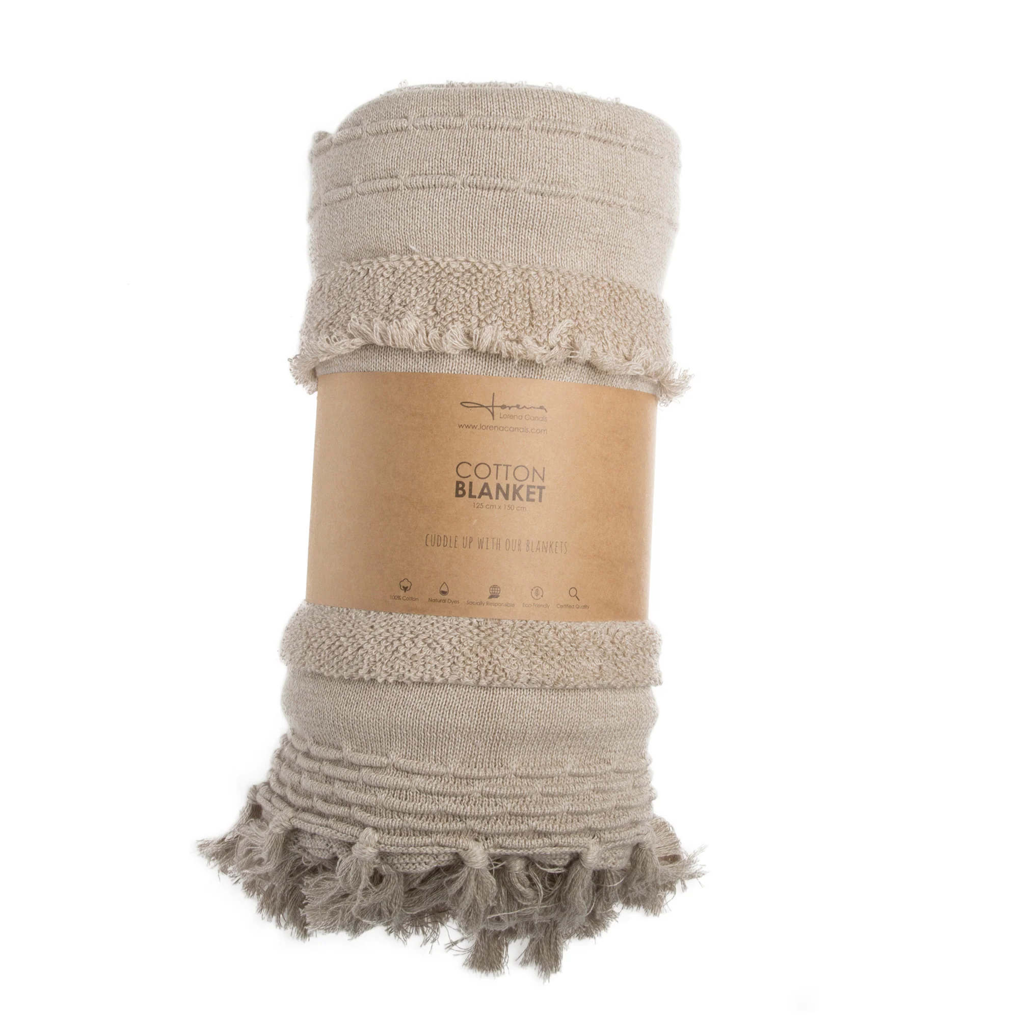 Lorena Canals White Cotton Blanket - Air Dune - Image 9