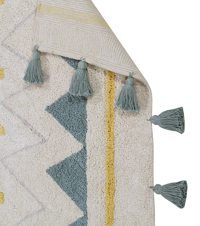 Lorena Canals Machine Washable Rug - Azteca Natural/Blue - Image 5