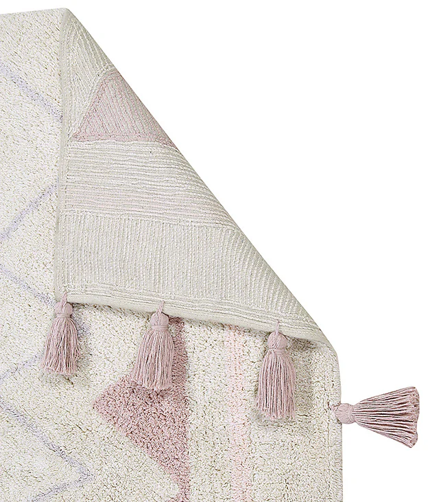 Lorena Canals Machine Washable Rug - Azteca Natural/Pink - Image 7