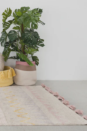 Lorena Canals Machine Washable Rug - Azteca Natural/Pink - Image 9