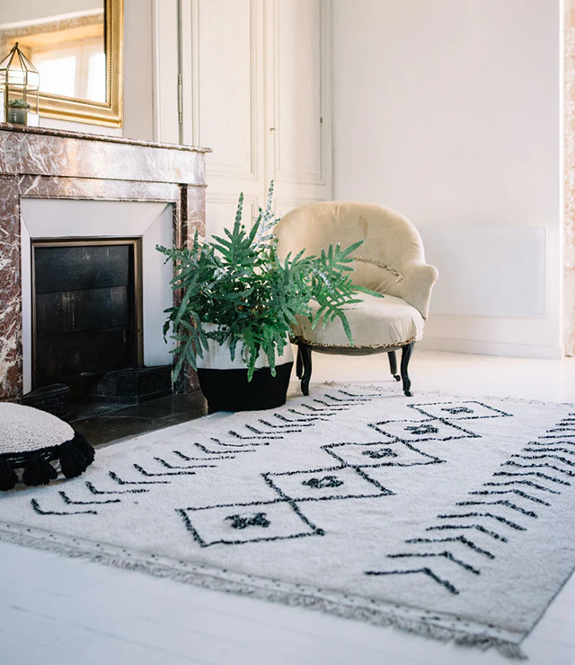Lorena Canals Machine Washable Rug - Bereber Rhombs Beige - Image 3
