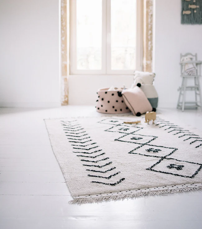 Lorena Canals Machine Washable Rug - Bereber Rhombs Beige - Image 5