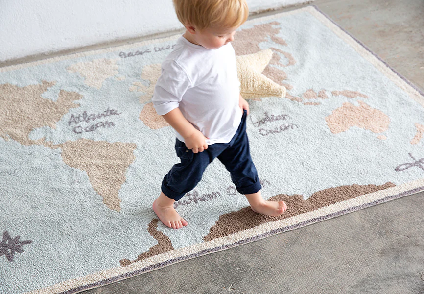 Lorena Canals Machine Washable Rug - Vintage Map - Image 4