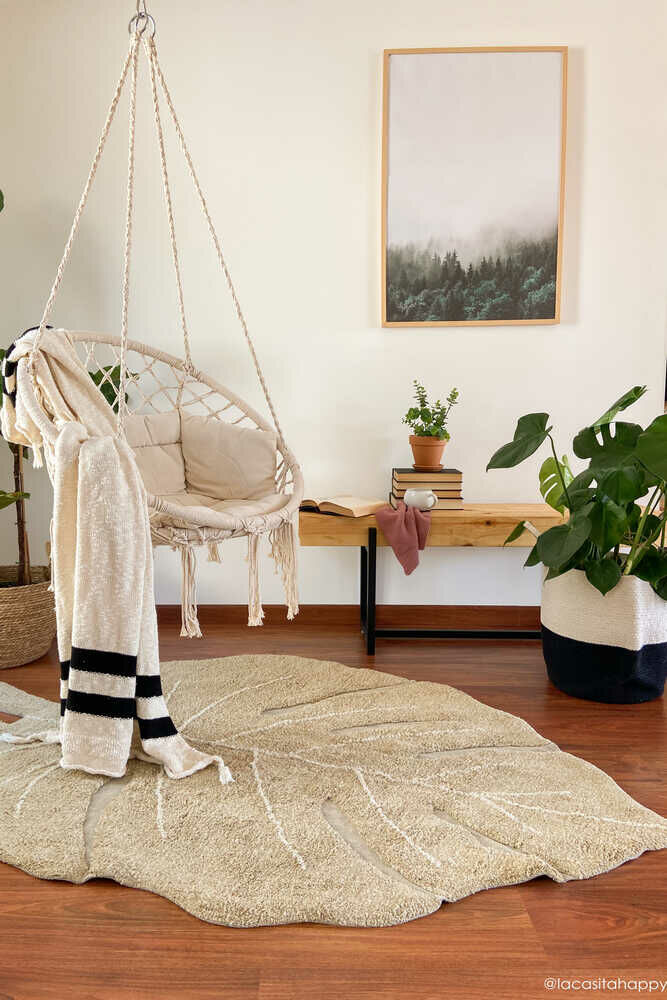 Lorena Canals Machine Washable Rug - Monstera Leaf Olive - Image 2