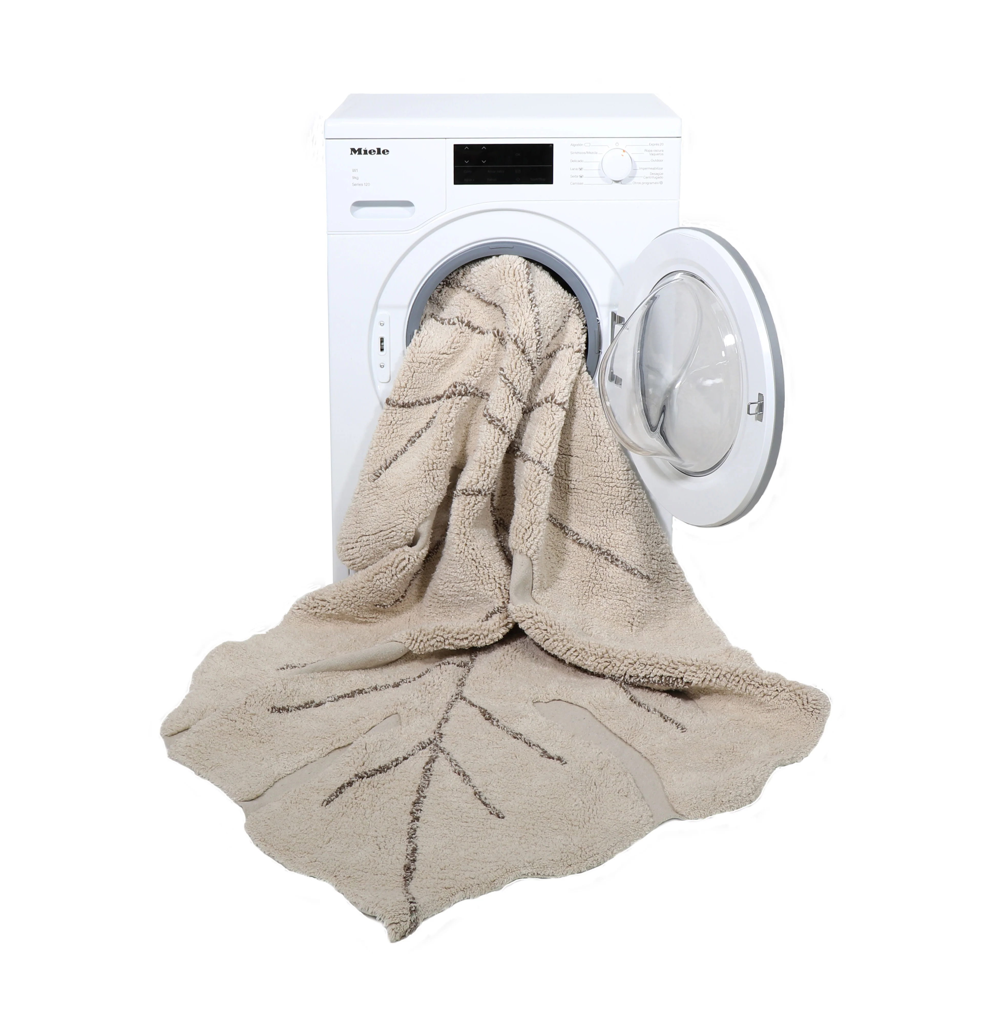 Lorena Canals Machine Washable Rug - Monstera Leaf Natural - Image 3