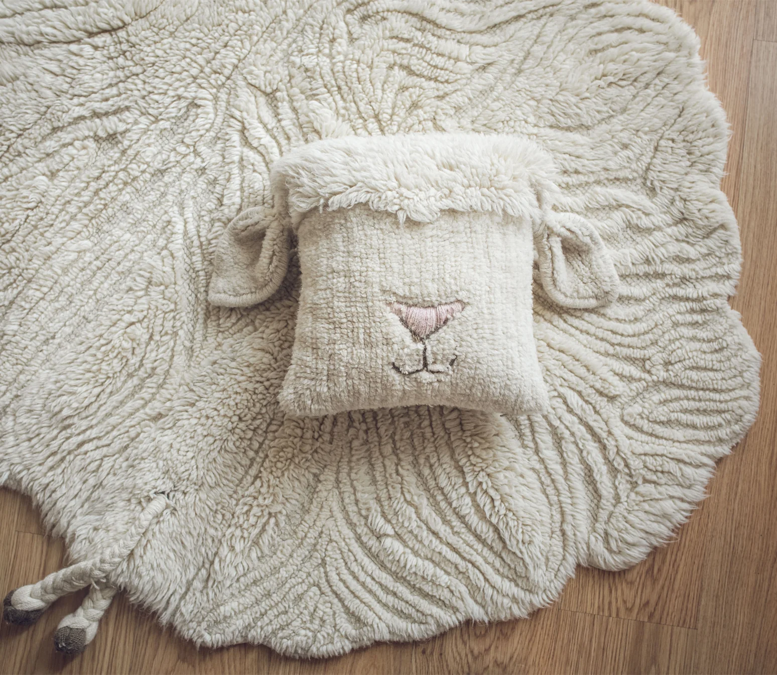 Lorena Canals Pink Nose Sheep Cushion - Image 3