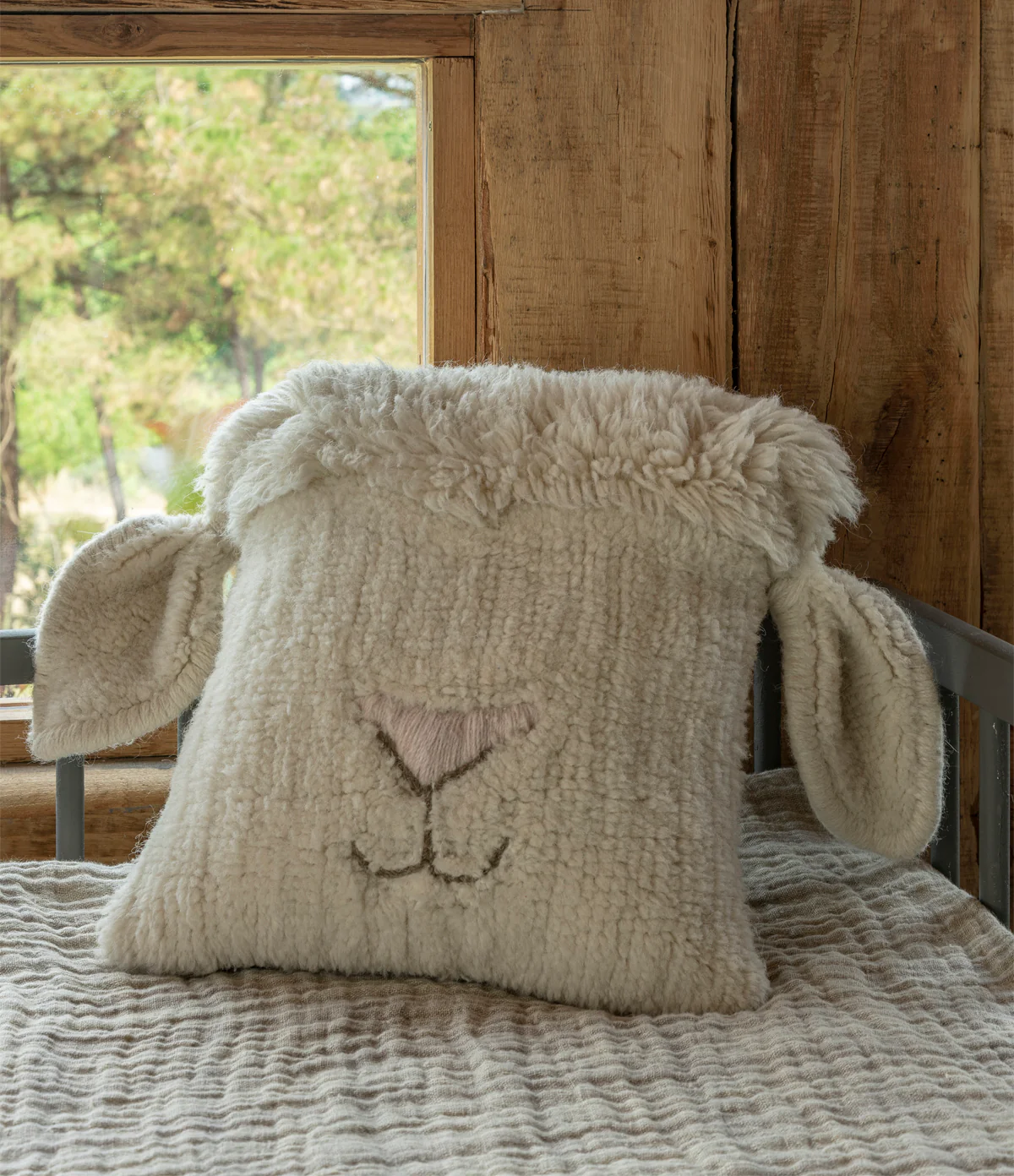 Lorena Canals Pink Nose Sheep Cushion - Image 4