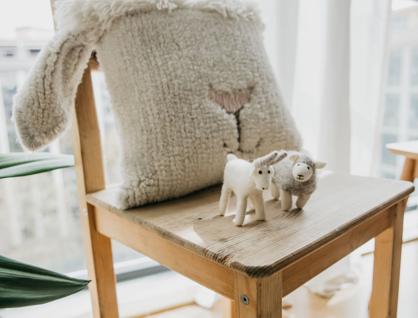 Lorena Canals Pink Nose Sheep Cushion - Image 5