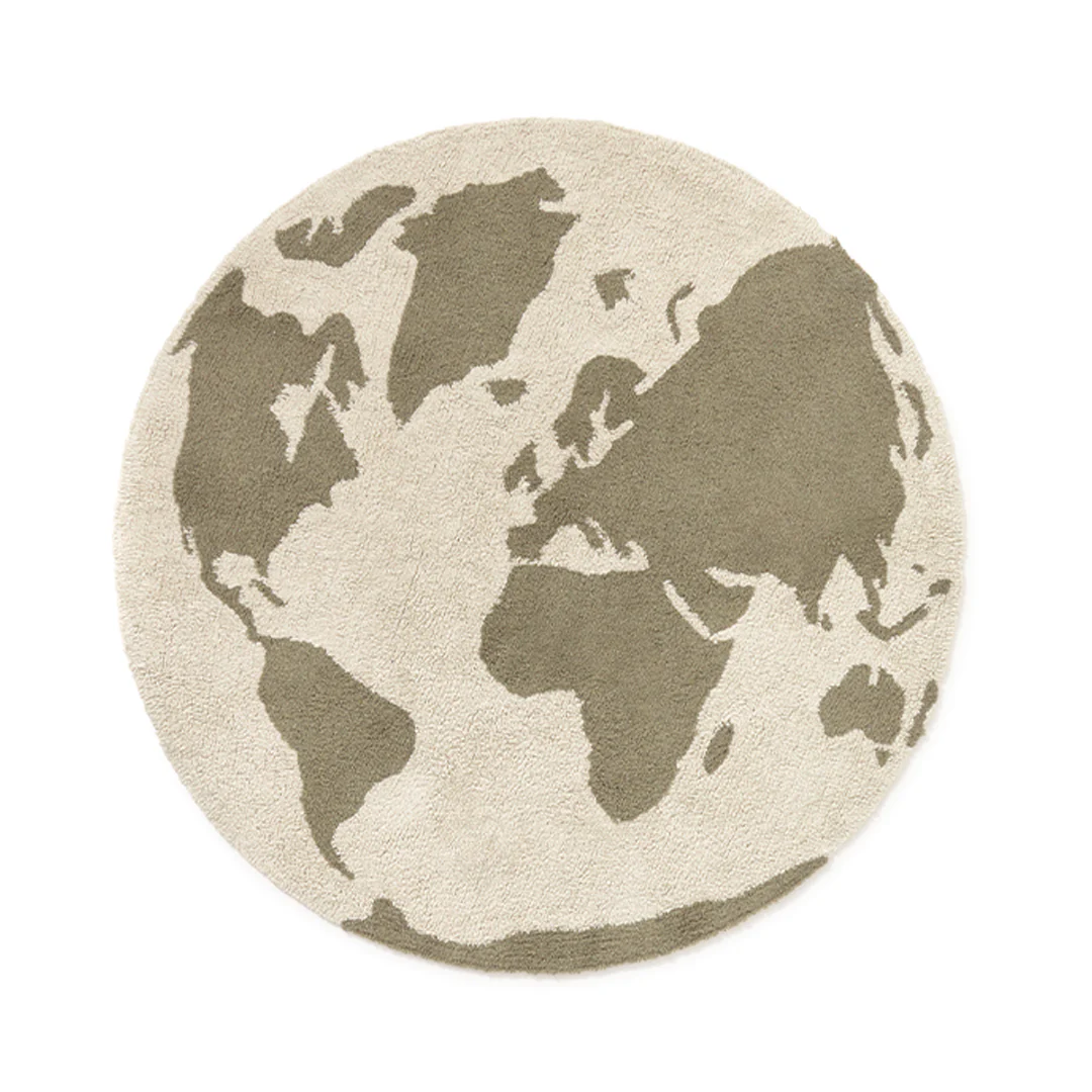 Lorena Canals Rugcycled Machine Washable Rug - World Map