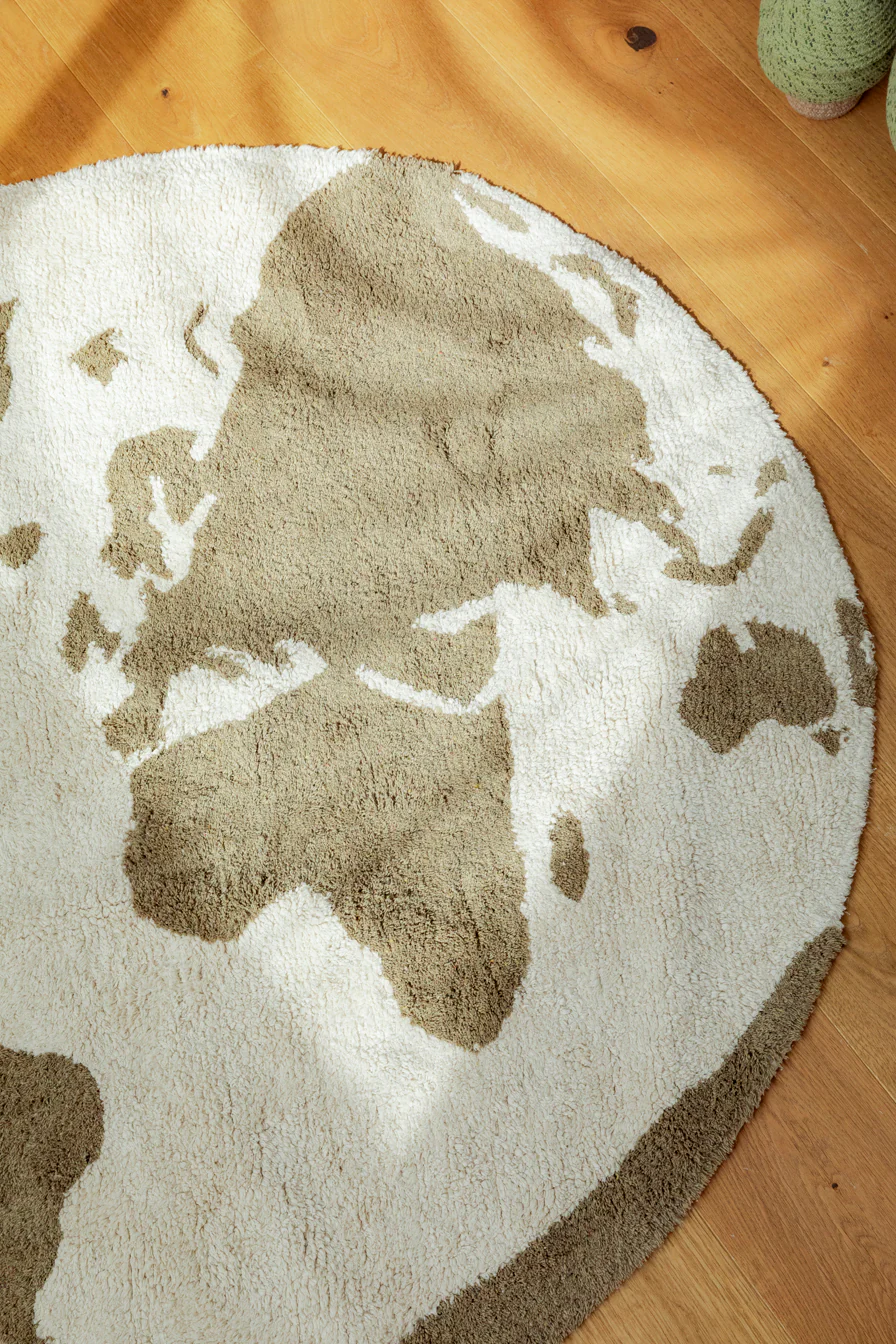Lorena Canals Rugcycled Machine Washable Rug - World Map - Image 5