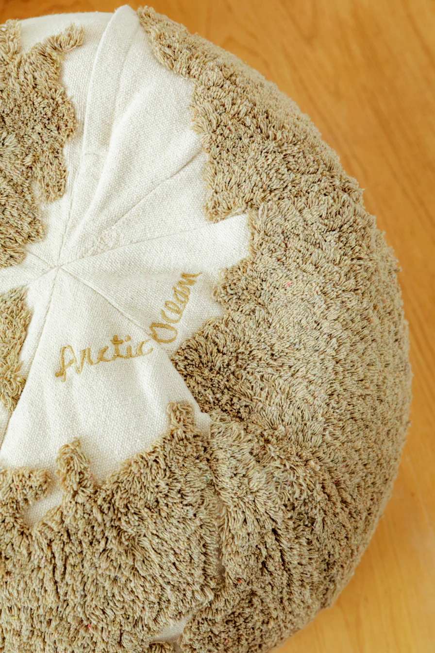 Lorena Canals Rugcyled Pouffe - World Map - Image 7