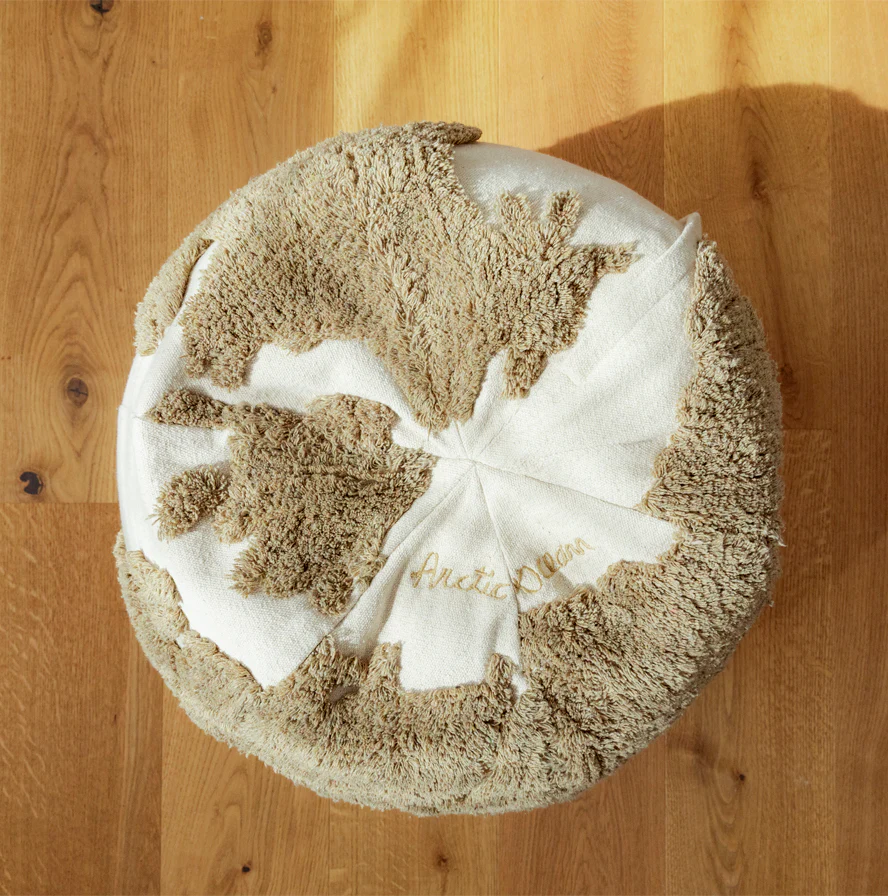 Lorena Canals Rugcyled Pouffe - World Map - Image 9