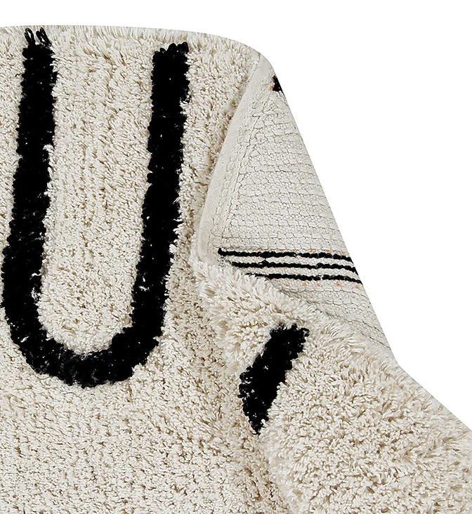 Lorena Canals Machine Washable Rug - ABC Natural/Black - Image 6