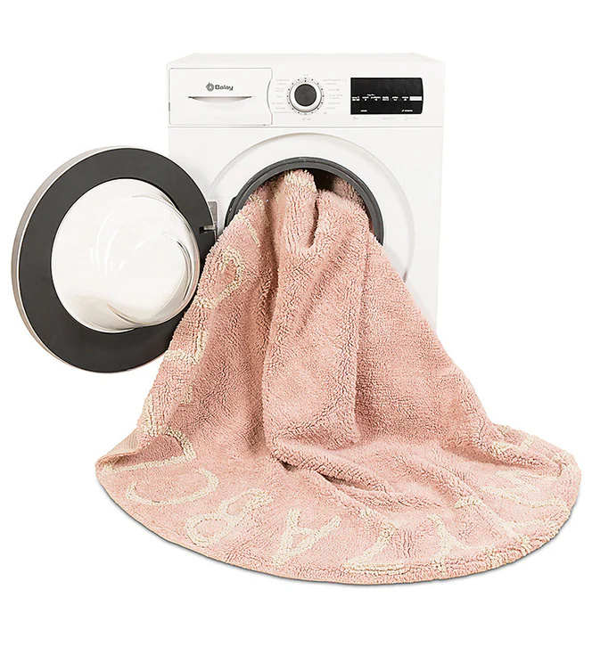 Lorena Canals Machine Washable Rug - ABC Pink/Natural - Image 5