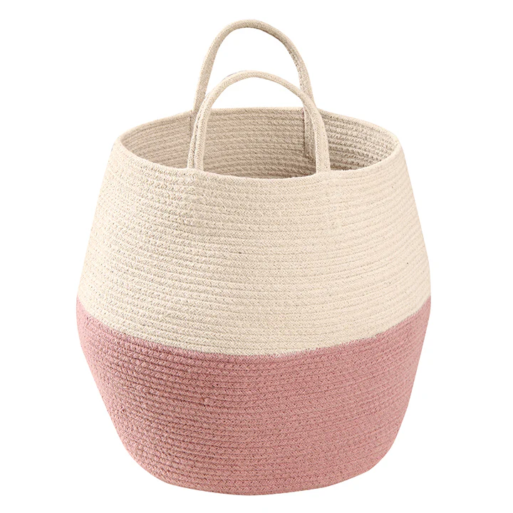 Lorena Canals Cotton Basket - Zoco Ash Rose/Natural - Image 3
