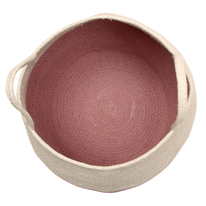 Lorena Canals Cotton Basket - Zoco Ash Rose/Natural - Image 4