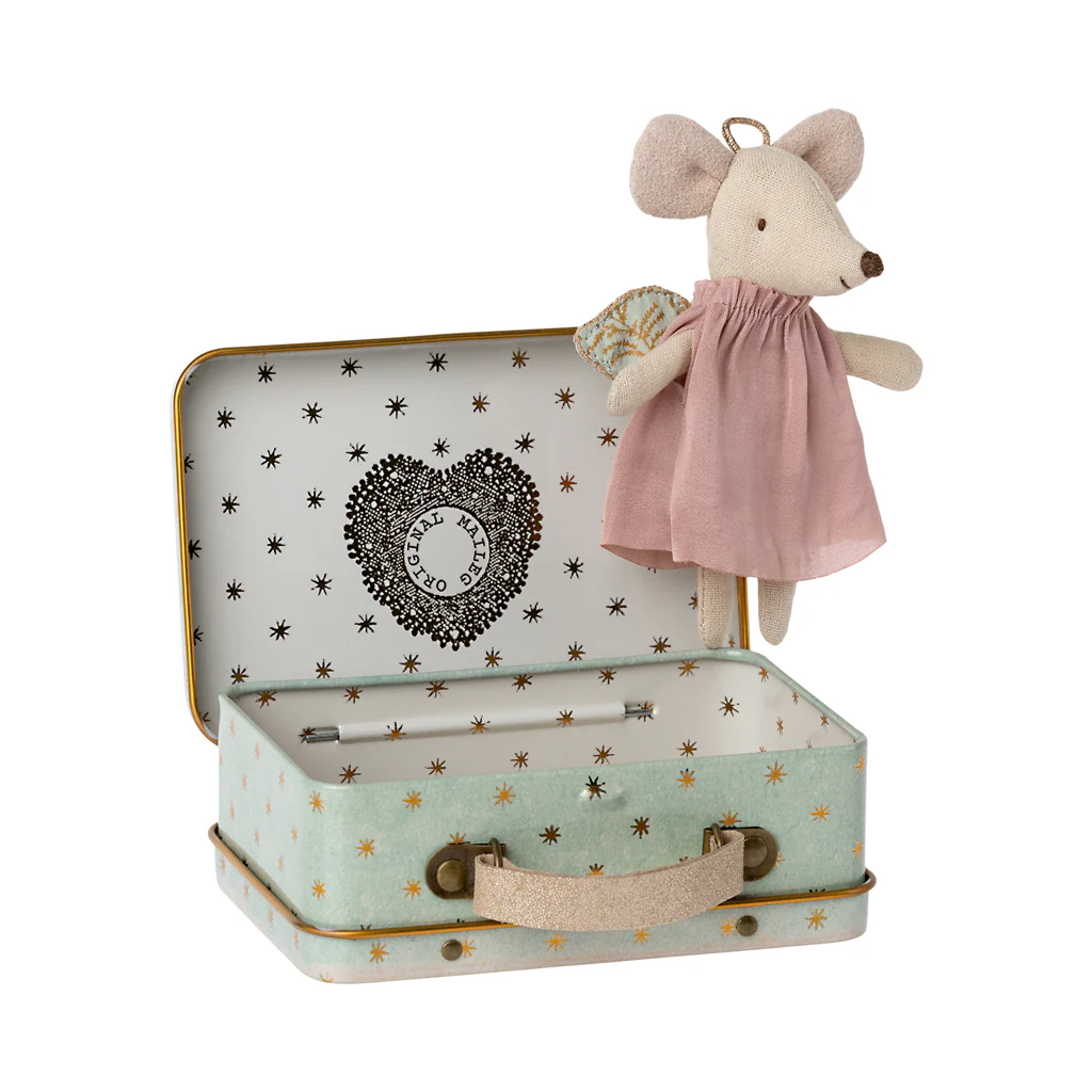 Maileg Angel Mouse in a Tin - Big Sister - Image 3