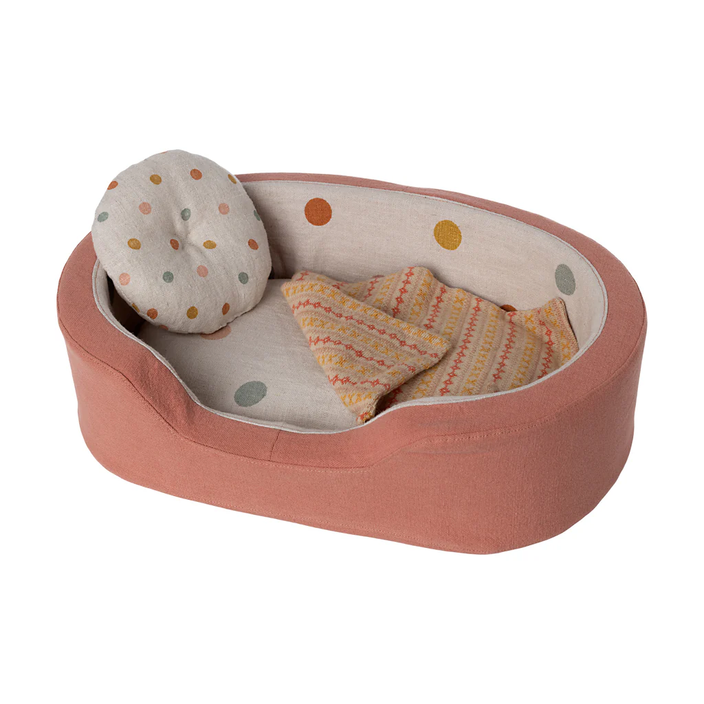 Maileg Dog | Cat Basket - Coral - Image 3