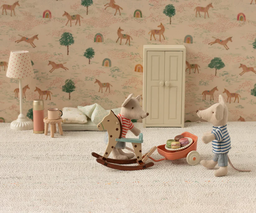 Maileg Rocking Horse Mouse - Dots - Image 3