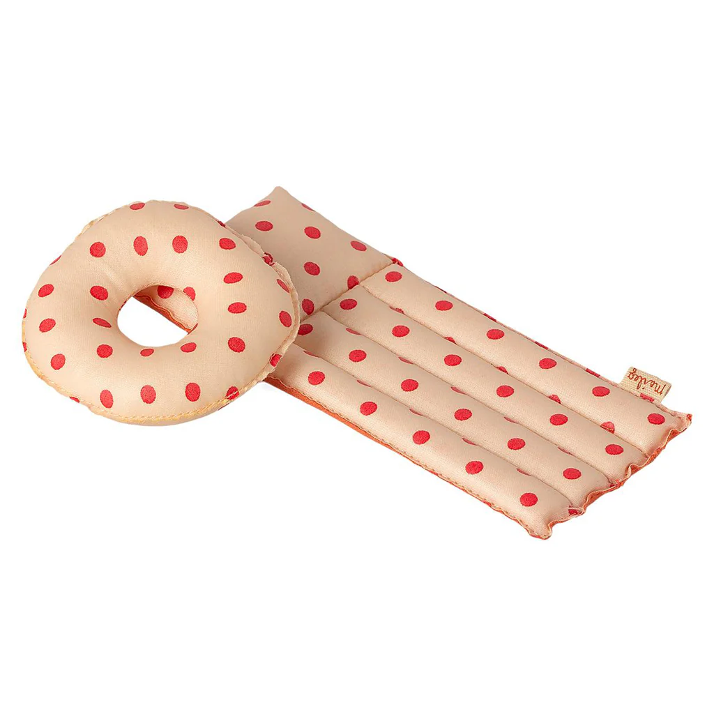 Maileg Mouse Air Mattress - Red Dot - Image 3