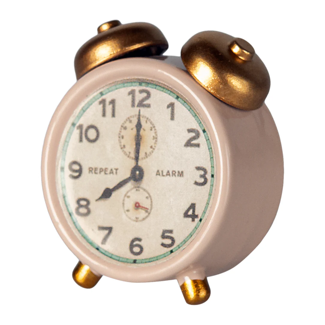 Maileg Mouse Alarm Clock - Powder - Image 3