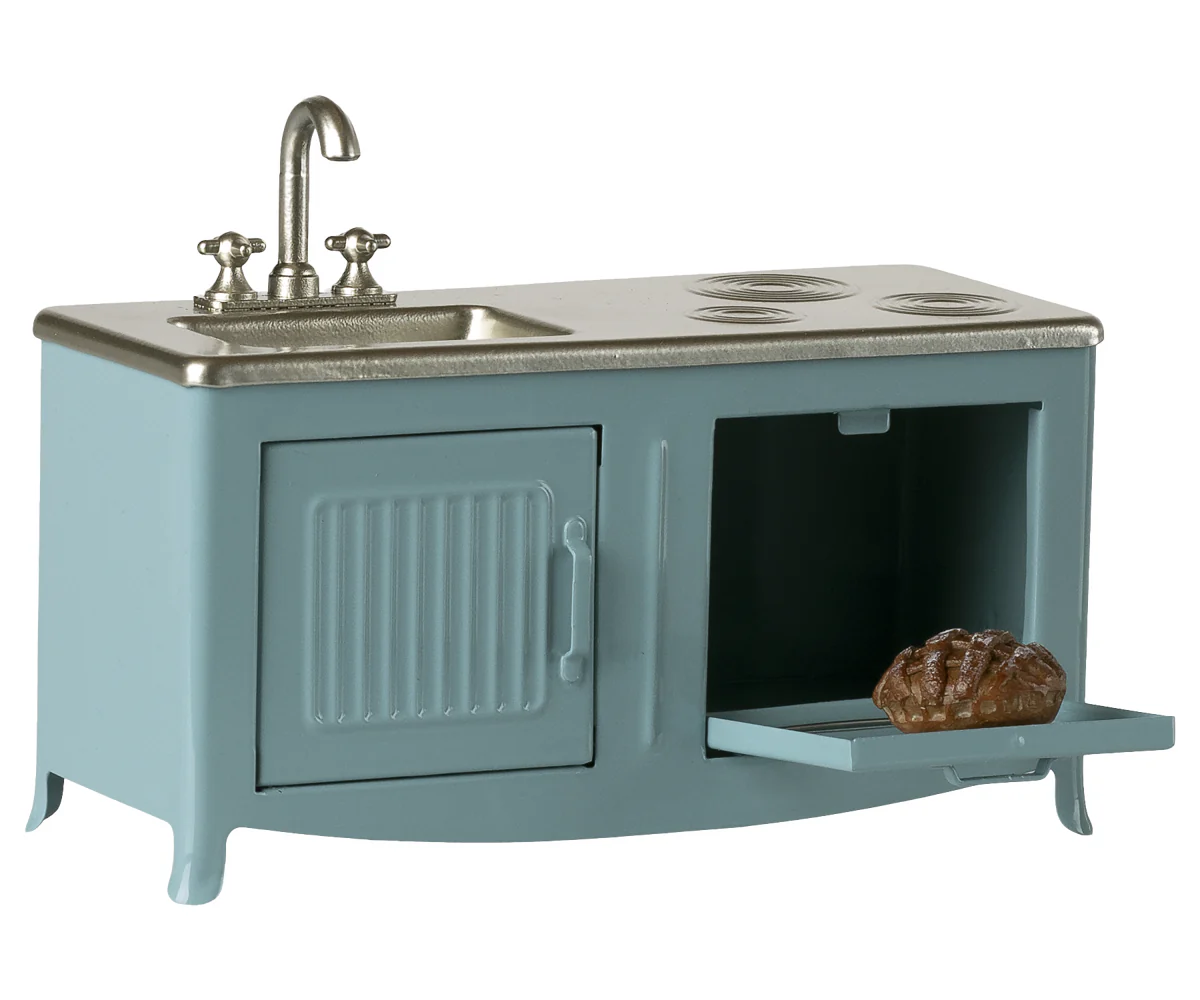 Maileg Mouse Kitchen - Blue - Image 3