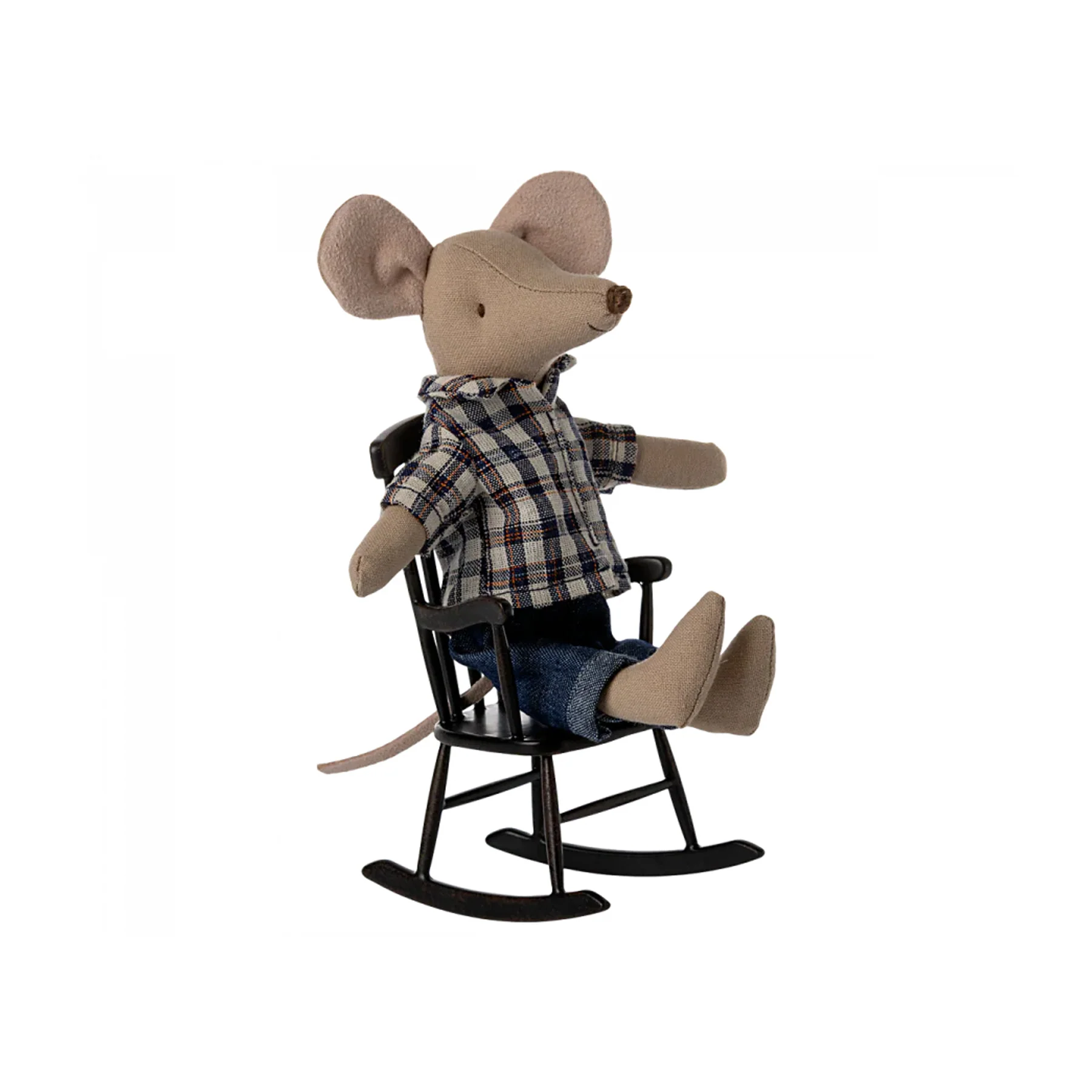NEW Maileg Mouse Rocking Chair - Anthracite - Image 3