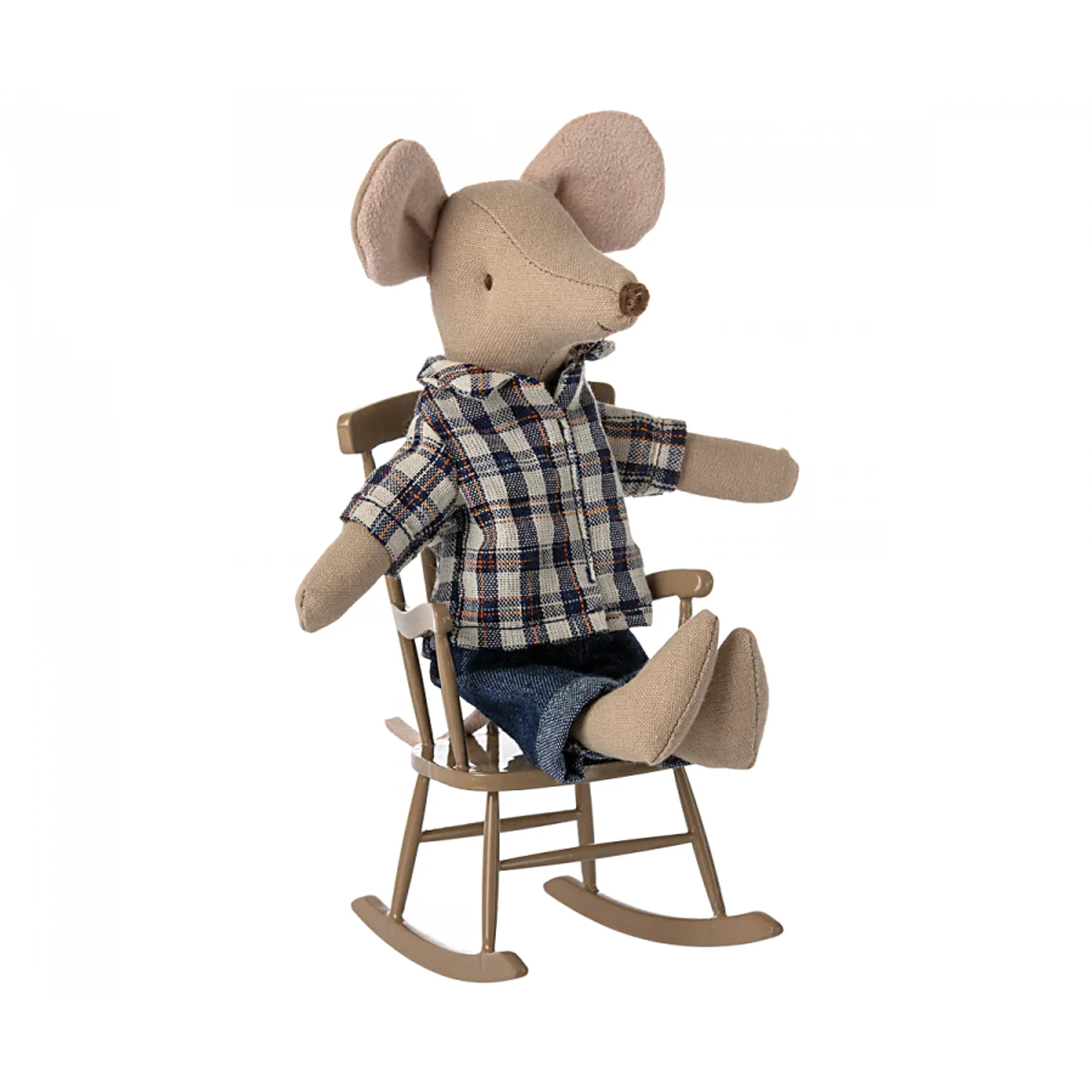 NEW Maileg Mouse Rocking Chair - Light Brown - Image 2