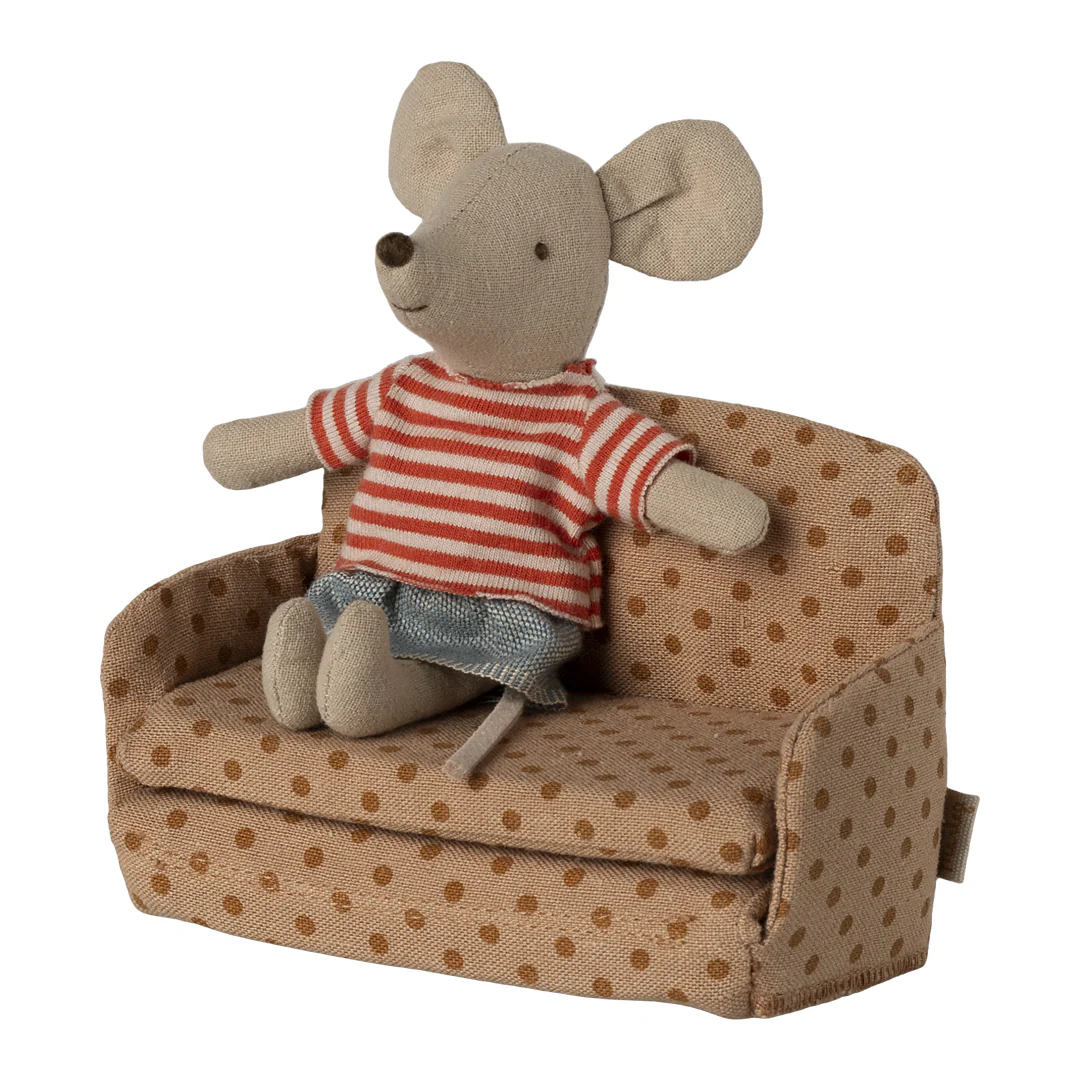 Maileg Mouse Sofa Bed - Dots - Image 3