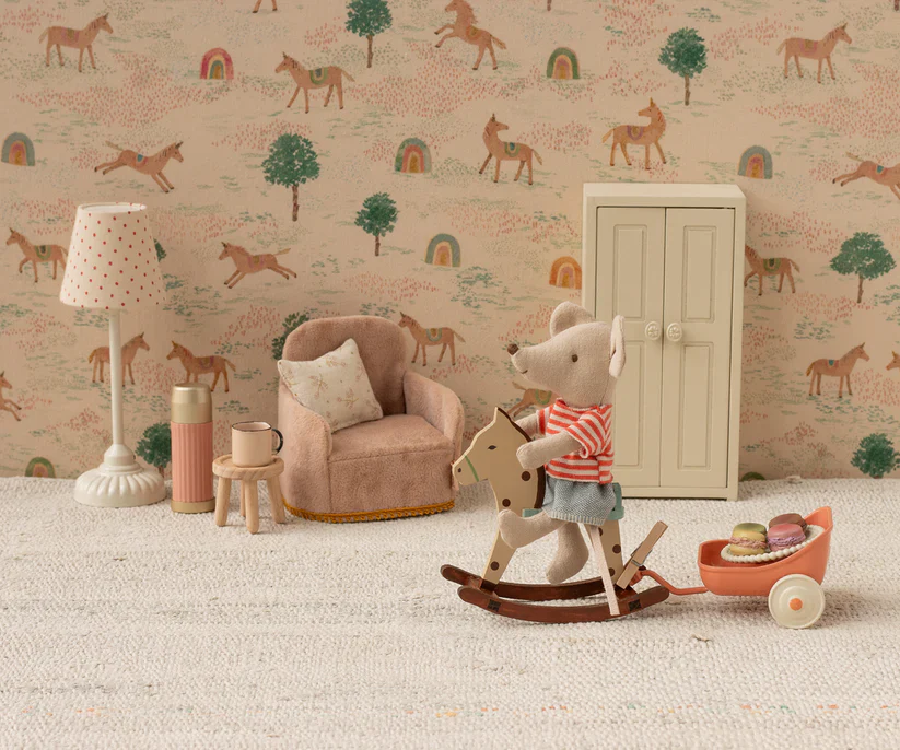 Maileg Rocking Horse Mouse - Dots - Image 2