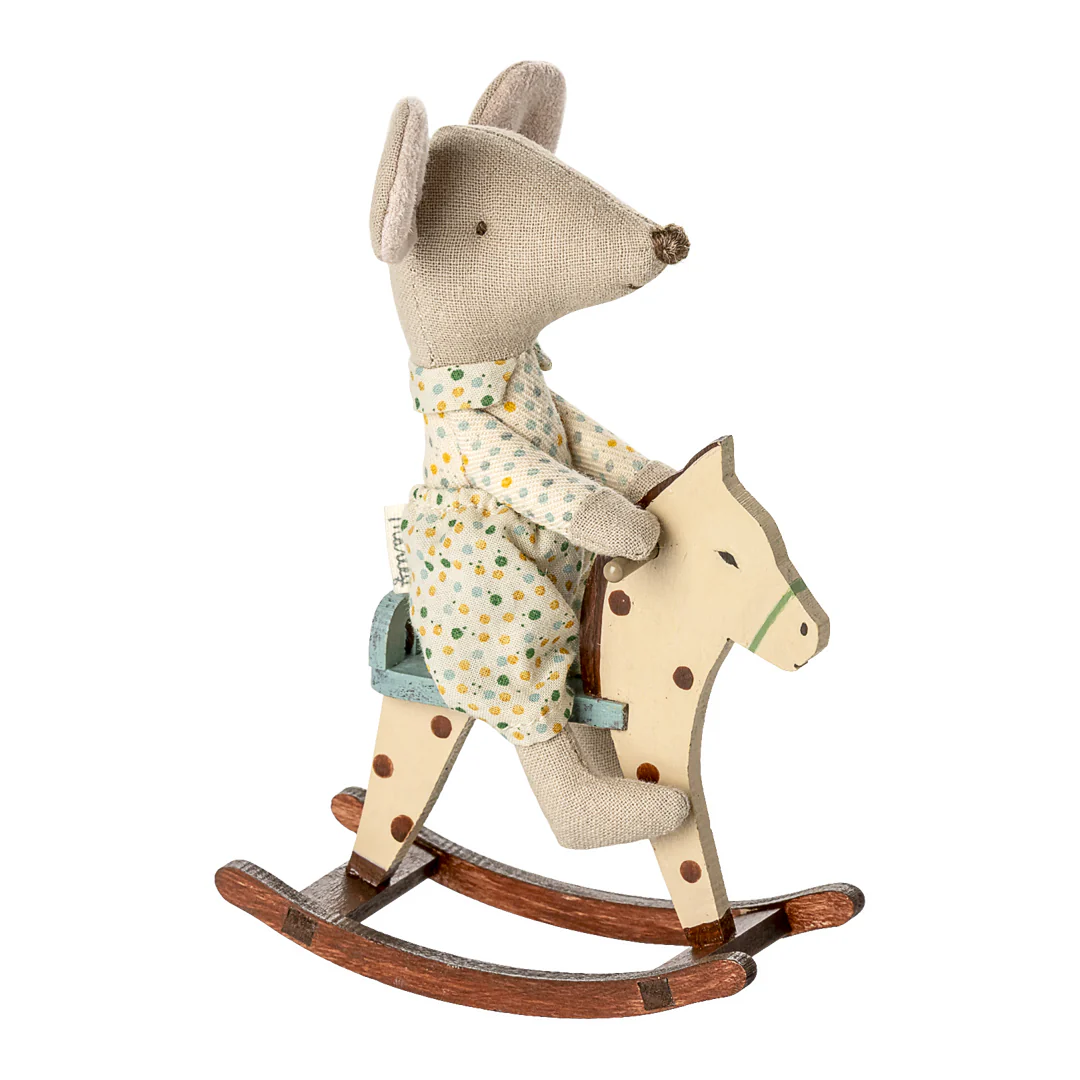 Maileg Rocking Horse Mouse - Dots - Image 4