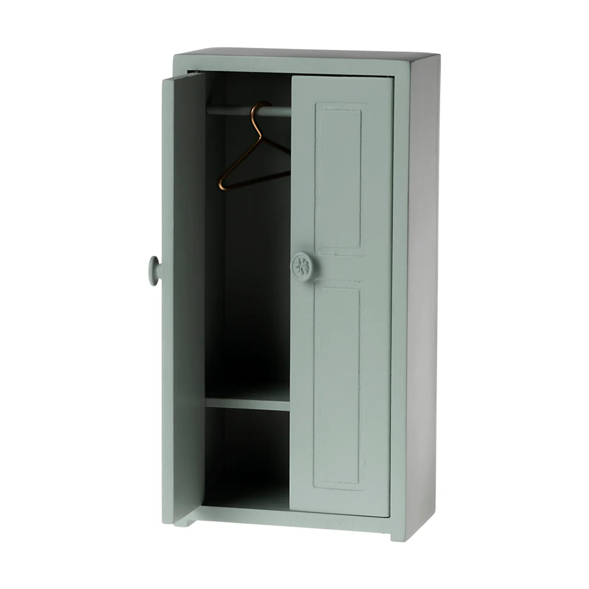 Maileg Wooden Mouse Closet - Soft Blue - Image 3