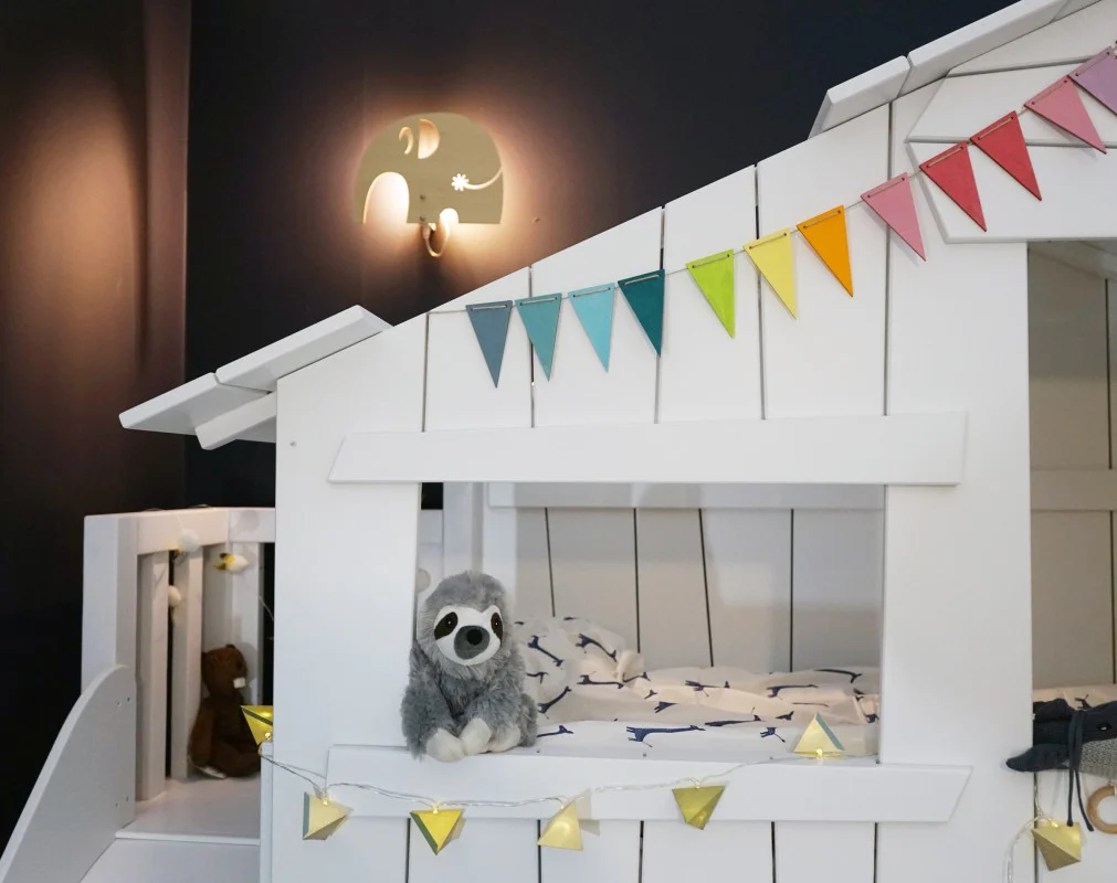 Mathy By Bols Treehouse Childs Single Bed + Slide & Platform - Colour Lacquer (20+ Colours) - Image 4