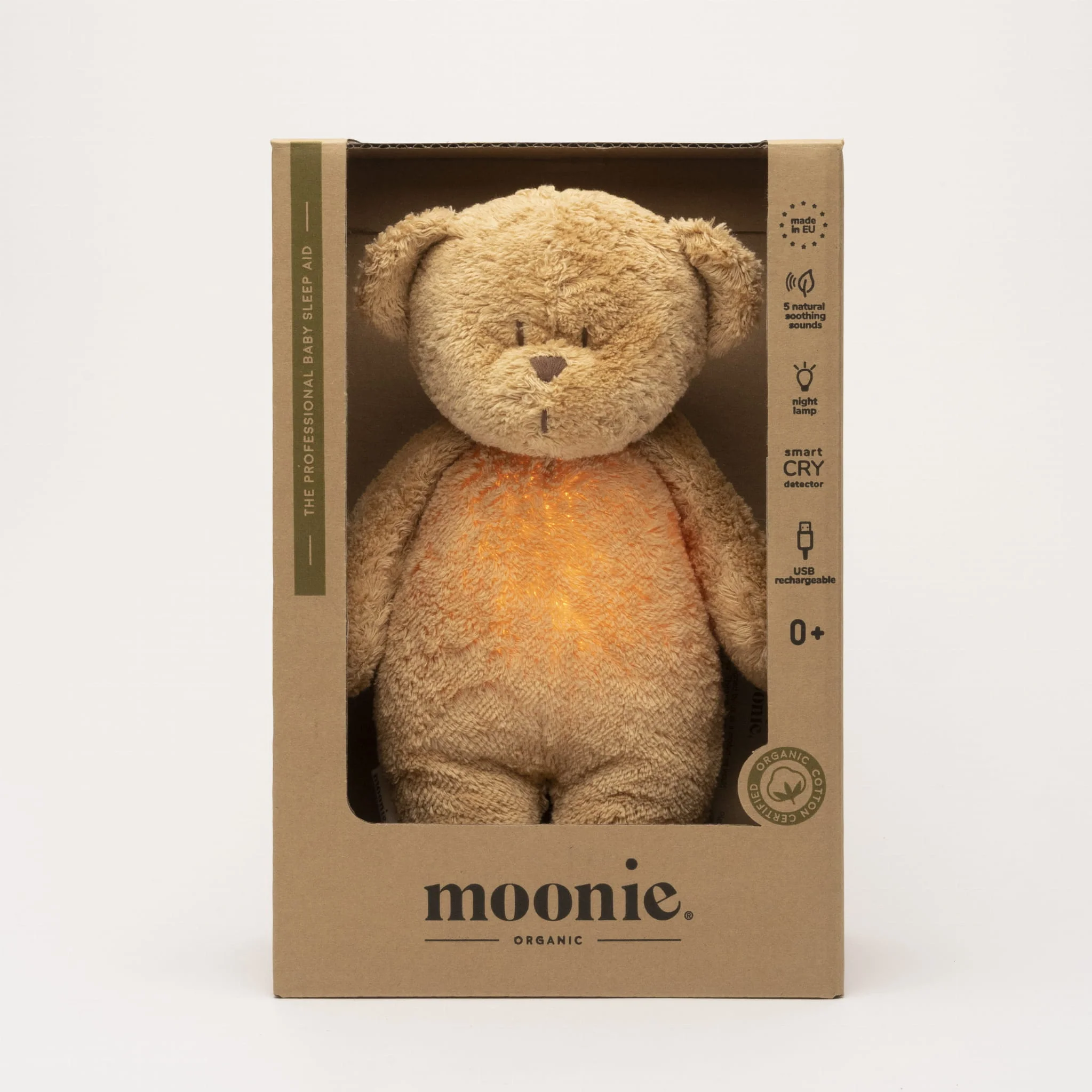 NEW Moonie 2.0 Organic Humming Bear Sleep Aid - Cappuccino - Image 6