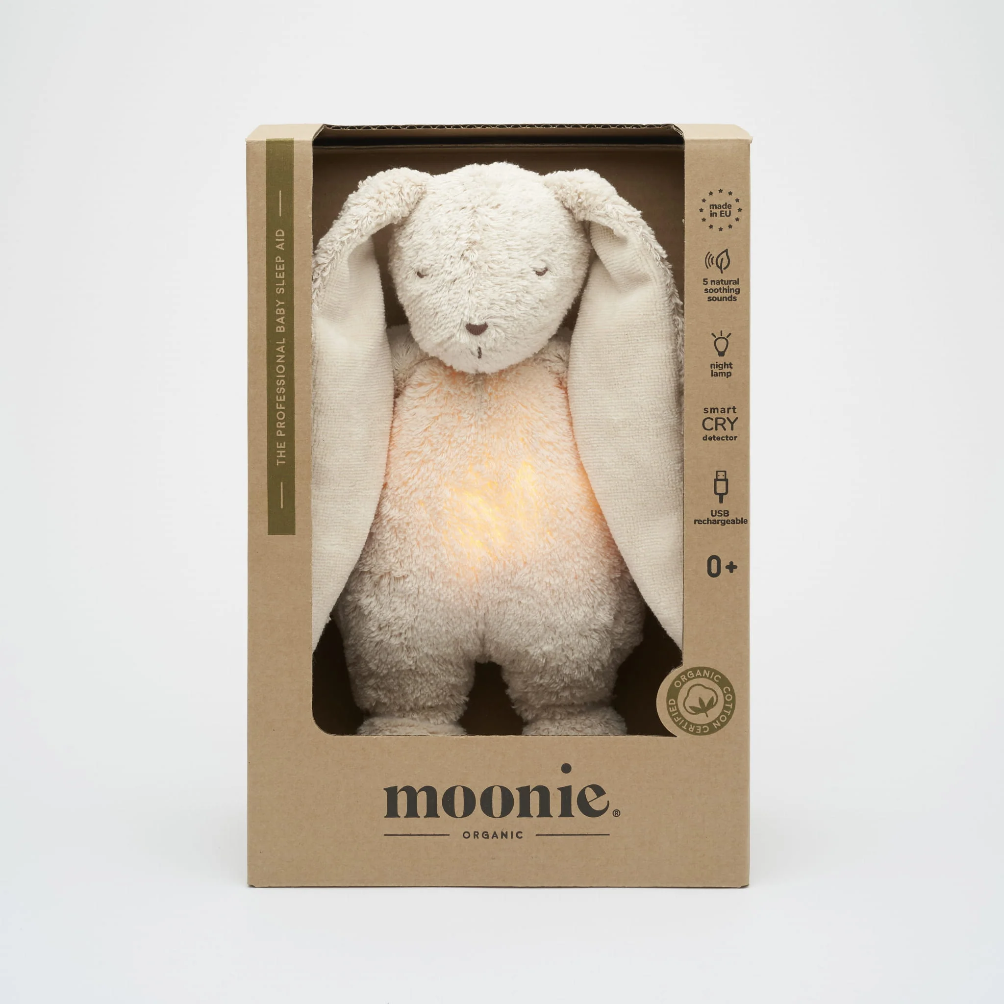 NEW Moonie 2.0 Organic Humming Bunny Sleep Aid - Sand - Image 6