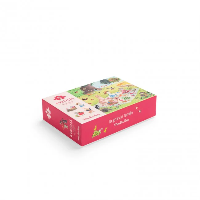 Moulin Roty 4 Seasons Mini Puzzle, La Grande Famille - Image 4