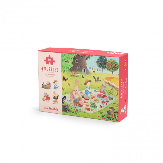 Moulin Roty 4 Seasons Mini Puzzle, La Grande Famille - Image 6