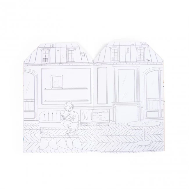 Moulin Roty Les Parisiennes House Colouring Book + 145 Stickers - Image 4