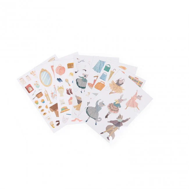 Moulin Roty Petite Ecole de Danse Colouring Book + 170 Stickers - Image 4