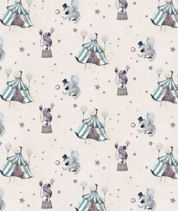 Mrs Mighetto Wallpaper - Powder Pink Circus - Image 4