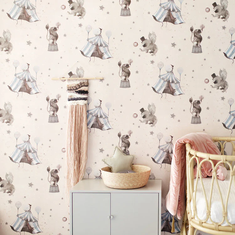 Mrs Mighetto Wallpaper - Powder Pink Circus - Image 5