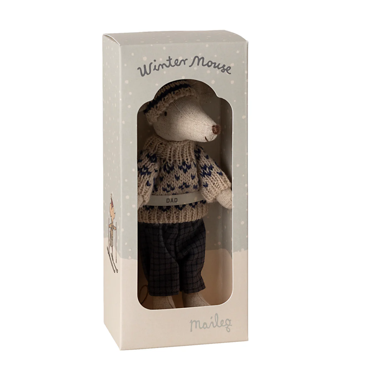 Maileg Winter Mouse With Ski Set - Dad - Image 3
