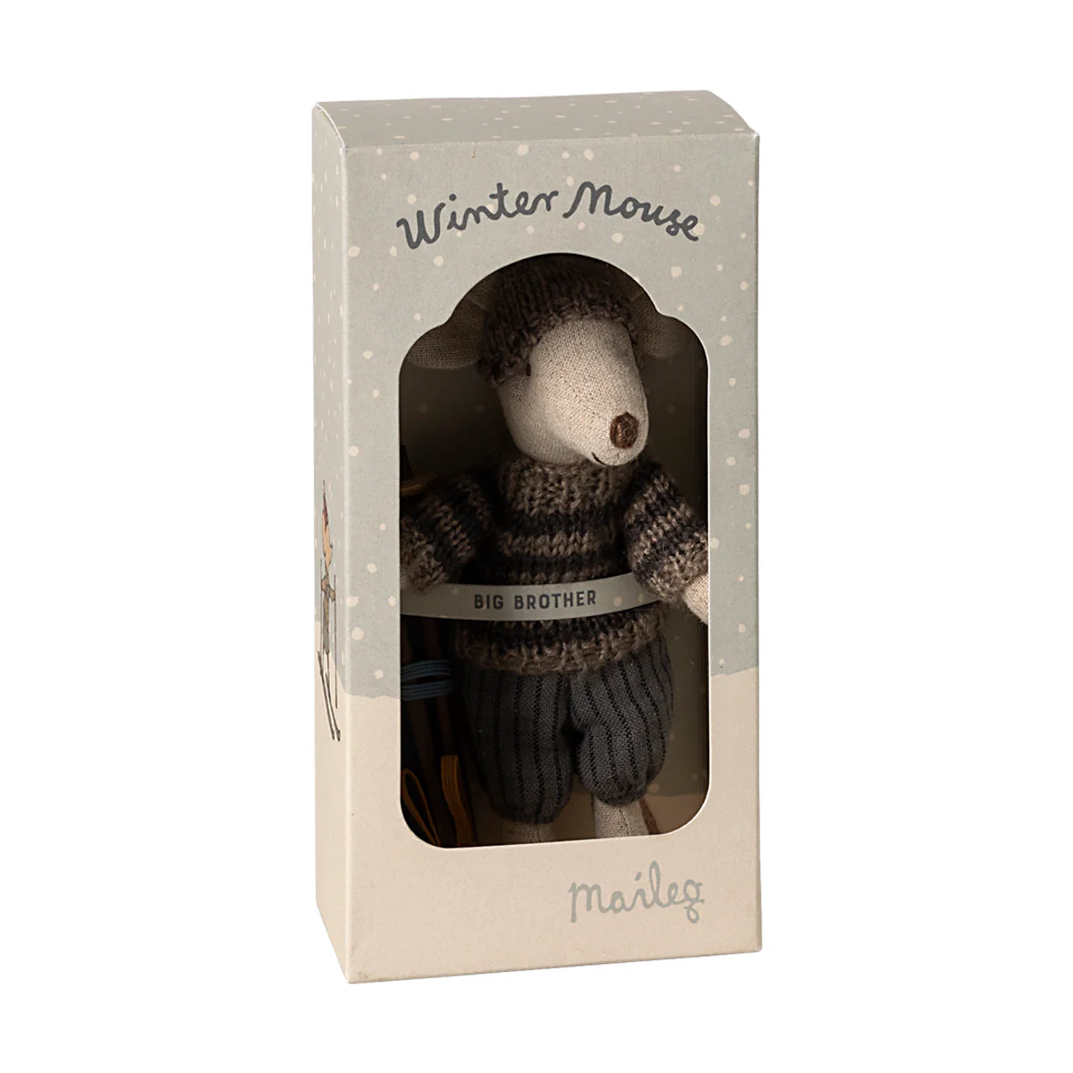 Maileg Winter Mouse With Ski Set - Big Brother - Image 3