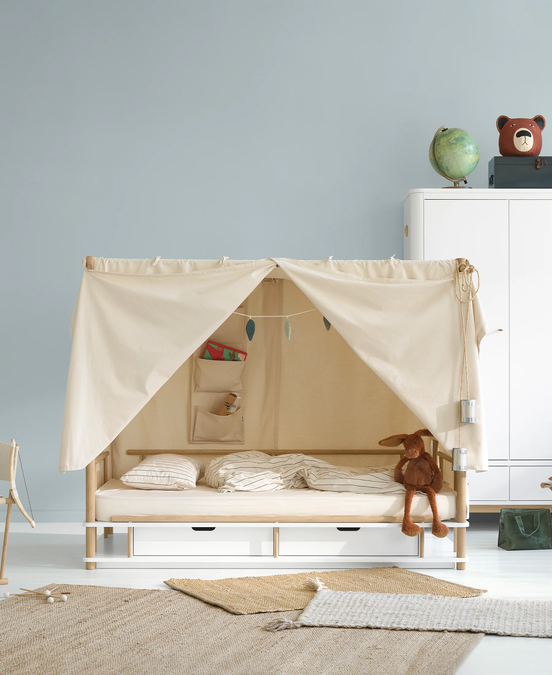 Oliver Furniture Camp Canopy Bed - White/Oak - Image 5