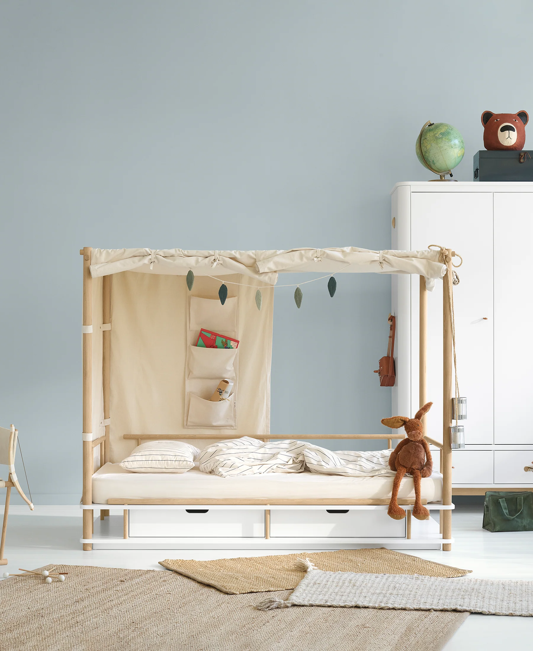 Oliver Furniture Camp Canopy Bed - White/Oak - Image 6