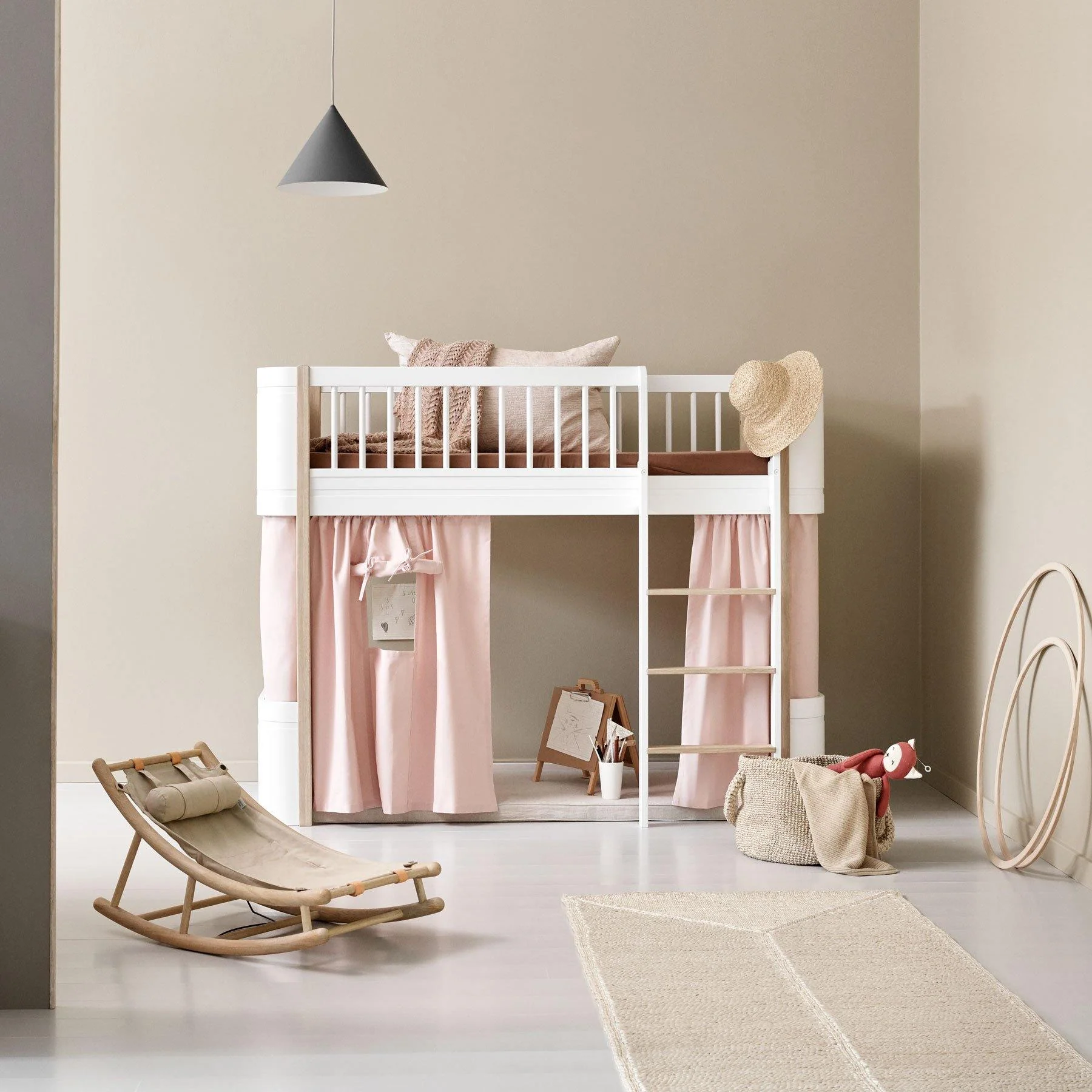 Oliver Furniture Curtain for Wood Mini+ Low Loft Bed - Various Colours - Image 3
