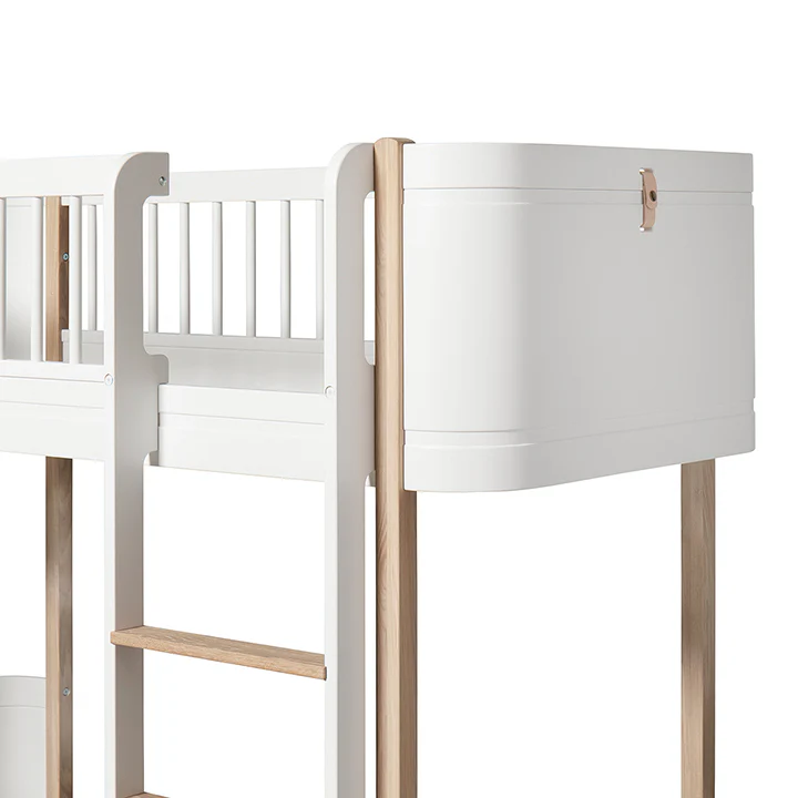 Oliver Furniture Mini+ Low Loft Bed - White/Oak - Image 8