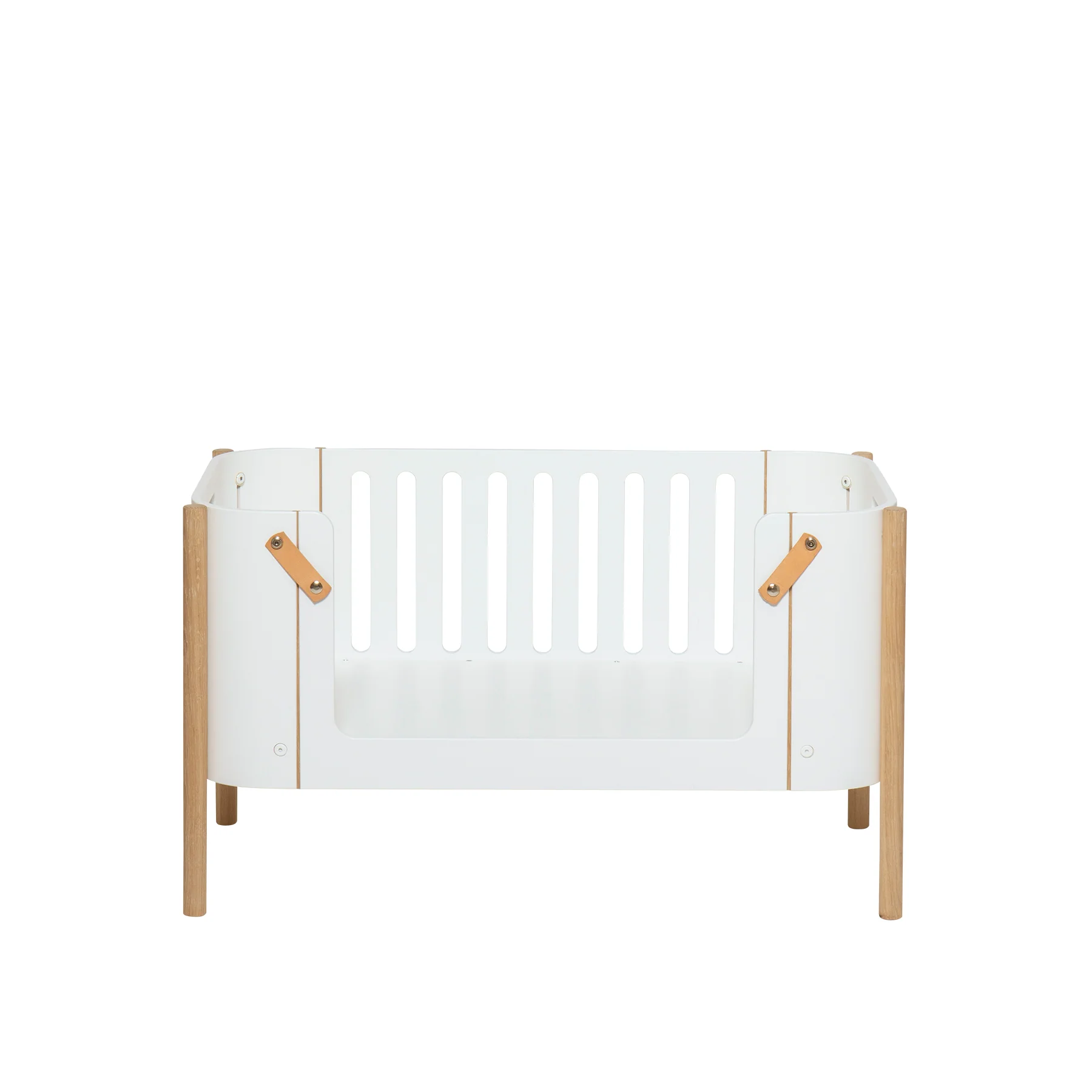Oliver Furniture Wood Co-Sleeper (incl. Bench Conversion) - White/Oak - Image 11